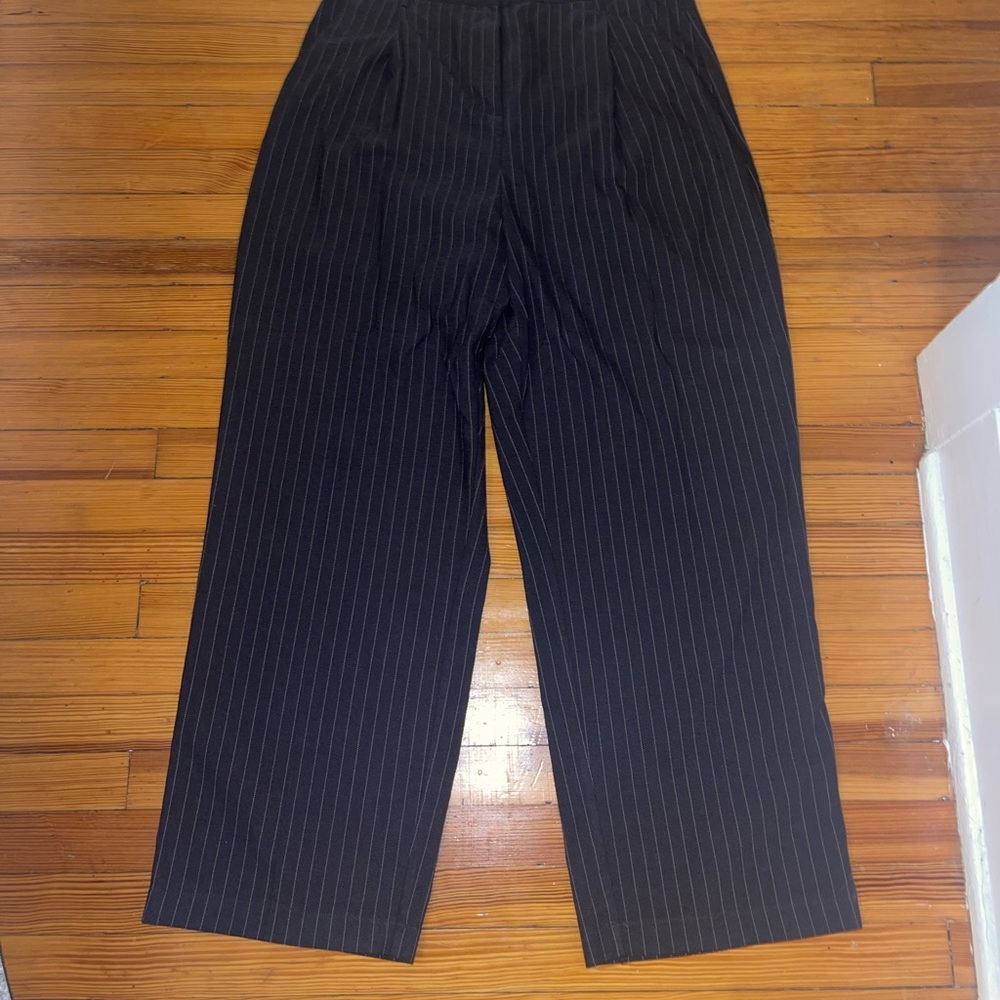 Aeropostale Women's Black Pinstripe Trousers - Picture 2 of 5